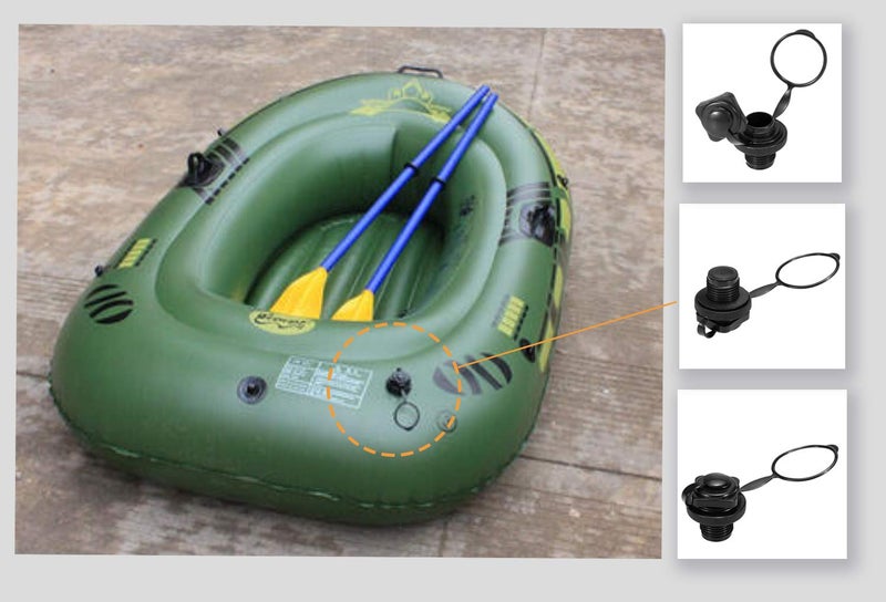 URIMPAVIDO 2PCS Inflatable Boat Air Valve, Kayak Raft Plug Replacement, Inflatable Boat Spiral Air Plug, Air Mattress Plug Replacement, Air Valve Replacement for Inflatable Boat Rubber Dinghy Pool Airbeds - Image 4